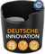 Homeffect Abklopfbehälter mit verbesserter Handhabung - Made in Germany - Abschlagbehälter für Siebträger-Maschinen - Knock Box, Schwarz - Barista Zubehör zum Kaffeesatz sammeln & recyceln