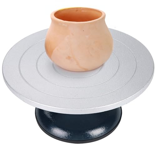 NATGAI 12 Sculpting Wheel, Heavy Duty Metal Pottery Decorating Banding Wheel, Ceramics Pottery Sculpting Wheel (12 Diameter)