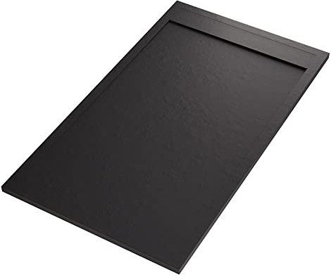 OLIMPO DOCCE - Piatto doccia in marmo resina NERO pietra cemento PRESTIGE - 80x180
