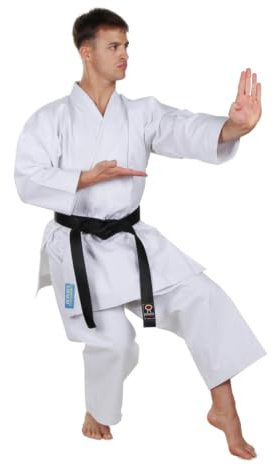Itaki Karategi Performance Kata, 100% Cotton, 370/380 mq., White Uniform for Karate, Aikido, Ju Jitsu (5 (Height 180 cm))
