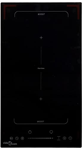 vidaXL Flexizone Induction Hob with 2 Burners Touch Control Electric Dining Cooker Built-in Domino Hob Kitchen Appliance Home 3500W