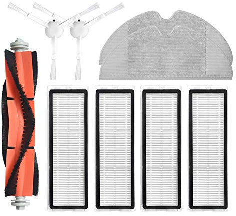 LICHIFIT Haupt-Seitenbürste HEPA-Filterteile Wischtuch Wasserkern Kamm für Mijia 1C Roboter Staubsauger Ersatzzubehör