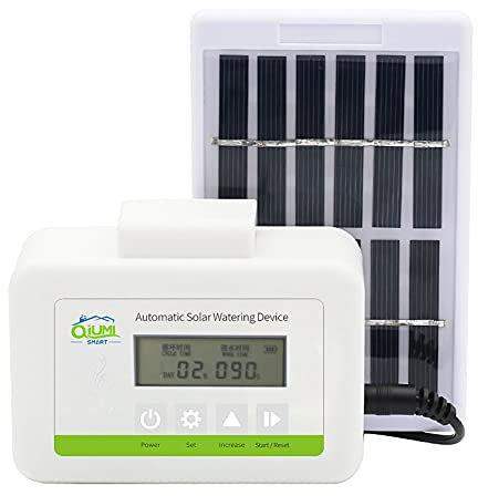 Qiumi Controller automatico dell'acqua da giardino, prato, fiori da giardino, controller di irrigazione del balcone Irrigazione intelligente per giardino domestico Solare (pompa singola)