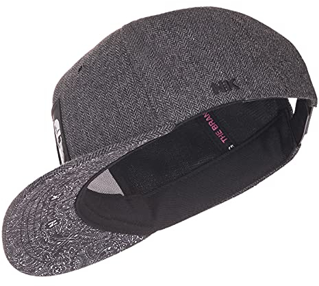 Nebelkind Snapback-Cap-Herren Damen Bandana Grau, Einheitsgröße OneSize, Größenverstellbar, Unisex, hochwertige Basecap trendig, Streetwear Style, Baseball-Kappe mit geradem Schirm, Retro