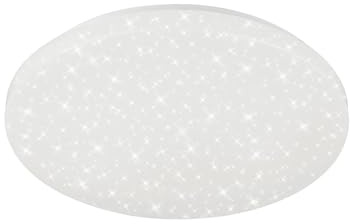 BRILONER Leuchten - LED Badleuchte, Badlampe inkl. Sternendekor, Deckenleuchte 18 Watt, IP44, 2200 Lumen, 4000 Kelvin, Weiß, 385x75mm (DxH), 2360-016