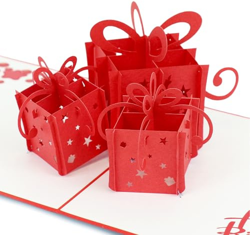 HAPPY GIFTERS Pop Up Geburtstagskarte - Geburtstags Geschenke 3D Pop Up Überraschung Handgemachte Geschenkkarten für Kinder, Männer und Frauen - Unisex Pop-up Geburtstagsgeschenk inklusive Umschlag