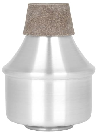 LYEAA Trumpet Practice Silencer Lightweight Trumpet Mute Silencer with Soft Cork Silver Musical Instrument Part