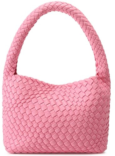 NOBLIFE, Damen Feder-01 Tragetasche, gewebte Tasche, Handtasche, Strandtasche, veganes Leder