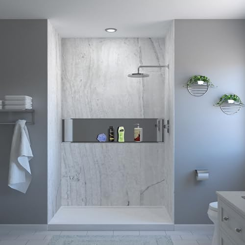 Transolid TWKE603696-KI31G Titan 60-in x 36-in x 96-in Eco Shower Wall Kit, Savanna Grey (Glossy)