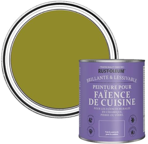 Rust-Oleum Green water resistant Kitchen Tile Paint in Gloss Finish - Pickled Olive 750ml