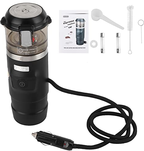 Topyond Portable Car Coffee Maker 12V, Automatic Temperature Control Fault Detection Travel Coffee Maker for Travelers