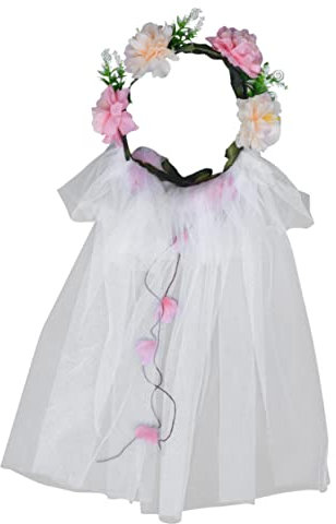 TINEASUR Braut Girlande Hochzeit Schleier Floral Seide Kranz Boho Kopfschmuck Für Cocktail Modenschau Urlaub
