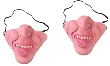 GALPADA 2st Halbmaske Aus Halloween Lustig Gruselige Für Halloween Lustige Halloween- Halbgesichtsmaske Halbmasken-cosplay Halloween- Für Erwachsene Cosplay-