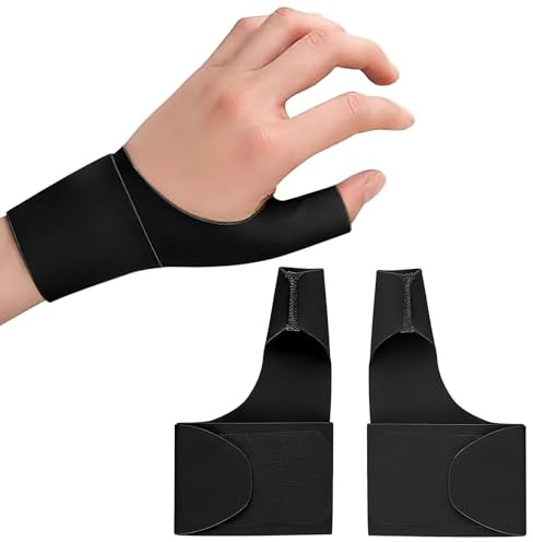 BakeWhiz 2pcs Orthèse Souple Pouce Poignet Compression Soutien Tendinite Arthrite - Attelle de Pouce Ajustable, Matériau Respirant, Gants de Support Poignet pour Douleurs et Inflammations