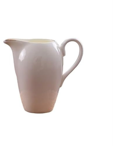 Salsera con tapa Salsera con asa, jarra de cerámica blanca de 10,1 oz for leche, aderezos for ensaladas, crema, caldo y pimienta negra Salsera de Acción de Gracias(Gold)