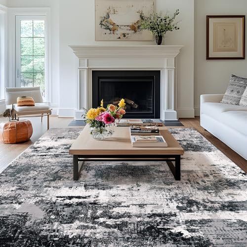 MAST DOO Tapis de salon moderne, abstrait, lavable, antidérapant, grand 200 x 300 cm