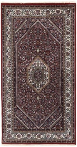 Nain Trading Indo Bidjar 84x162 Handgeknüpft Orientteppich Läufer Teppich Wolle Indien
