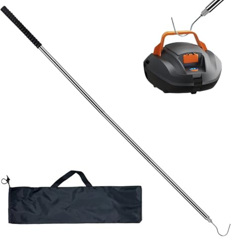 Generisch Griping Pool Vacuum Hook, Robot Pool Cleaner Return Hook, Robot Pool Cleaner Telescopic Hook with Pole | Gripping Accessories Return Tool for Gym, Garden