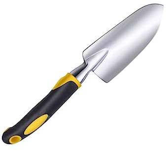VICASKY Cazzuola da giardino antiruggine con ergonomico, per diserbo, trapianto e lavori di scavo, strumento da giardino durevole per la cura del giardino senza sforzo