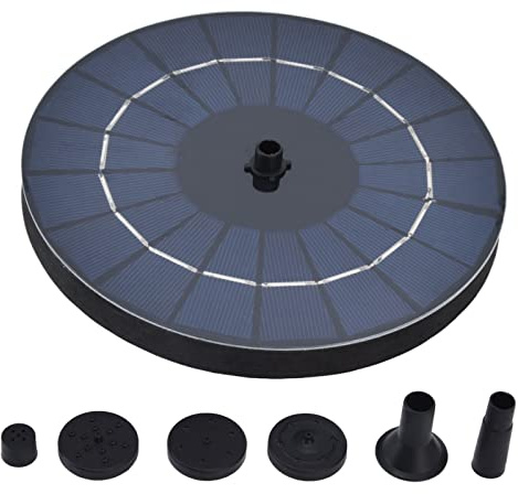 9 V 3,5W Solar Floating Brunnenpumpe - IP68 -Wasserdichtung mit 6 Düsen (40-70 Cm Sprühhöhe) für Vogelbäder/Teiche/Gärten - ABS/PET Solar Powered Water Merkmal