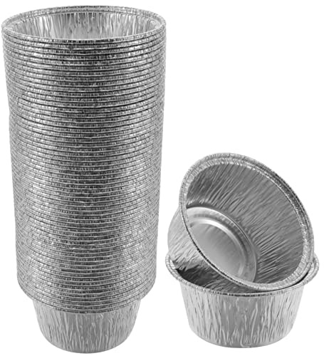 VERDANVERSE 100pezzi Pz Stampi Alluminio Per Cupcake e Budino Contenitori Da Forno Riciclabili Pirottini Monoporzione Per Feste e Uso Casalingo Resistenti Odori