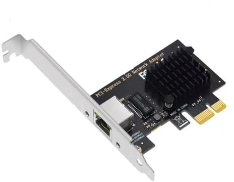 Uxsjakjsd Adaptador de Tarjeta de Red PCI-e A RJ45, Tarjeta de Red PCI Express Gigabit Ethernet de 1000/2500 Mbps, Tarjeta de Red PCIE Gigabit Ethernet de 2,5 Gbps, Chip I225V para PC de Escritorio.