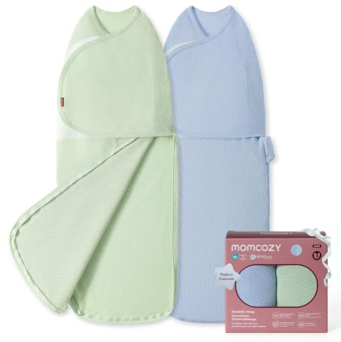 momcozy Saco de Dormir Bebé Transpirable Airflow Algodón 100%, Arrullo Recién Nacido 0-3 Meses, Reduce el Sobrecalentamiento y el Reflejo de Sobresalto