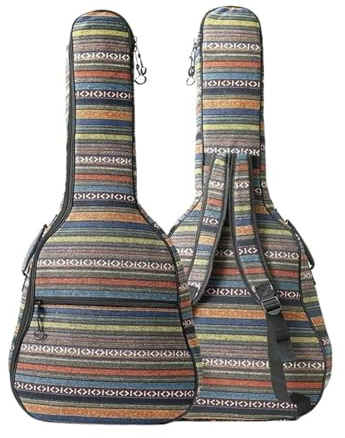 WWPMNQD Gitarrentasche Canvas-Gitarrentasche, 4-Zoll-Folk-Gitarrenkoffer, extra Baumwolle, 40-Zoll-Gitarre für Musiker