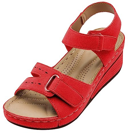 Sandales Femme Confortable De Marche - Sandales Femme Talon Compensé Pied | Chaussures Décontractées Nu Pieds Exterieur Sandalette Respirant Chaussure Bout Ouvert Nu Pieds De Plage Sandalette