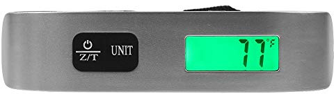 Fdit Travel tragbare Digital Waagen küchenwaagen T Form Handheld elektronische LCD Display Digital Gewicht Gepäck Koffer Tasche Skala neue Silber(Mit Hintergrundbeleuchtung)