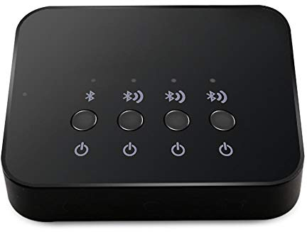 Audio-Bluetooth-Adapter, 1 In 3 Out Bluetooth 4.0-Sender-Empfänger, Audio-Splitter für Musikfreigabegeräte, 3,5-mm-Kabel-/Wireless-Verbindung, für Heimlautsprecher/TV/Telefone