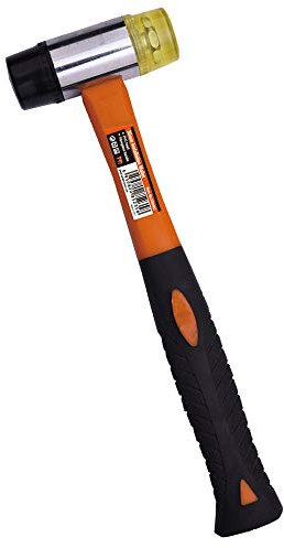 Edward Tools 12 oz 2-Sided Soft Face Mallet - Double Face Installation Mallet for Flooring, Jewelry & Wood Work - Fiberglass Handle
