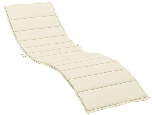 vidaXL Cuscino per Lettino Crema 200x70x3 cm in Tessuto Oxford