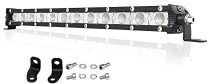 PICAA 13 Zoll 38CM 60W Slim Led Arbeitsscheinwerfer Lichtbalken Flood | Led Arbeitsscheinwerfer,Lichtleiste,Zusatzscheinwerfer Bar,Arbeit Licht Bar, für SUV Offroad ATV UTV Traktor 4x4 Auto,6000K
