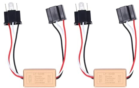 2 STÜCKE LED-Blitzmodul, 9-30 V LF-300B H4-Blitz-Stroboskop-Controller Kontinuierlicher Blitz-Relais-Controller für Autoscheinwerfer