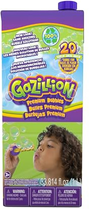 Gazillion Seifenblasen Original Premium Bubbles 1L Box: Riesen, lebendige und sichere Seifenblasen mit umweltfreundlicher Verpackung, grün