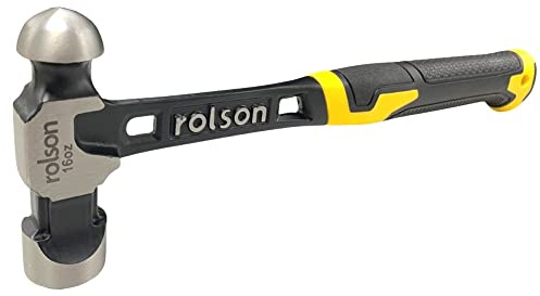 Rolson 10437 Martillo de bola forjado sólido 16 oz (450 g)