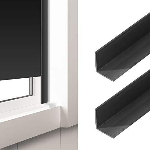Ezeefonk （59，2pcs） 100% Blackout PVC Light Blockers Side Tracks for Window Shades and Blinds, for Blackout Strips on Both Sides of The Blinds, Great for Bedrooms and Nurseries-Light Blocking Strips