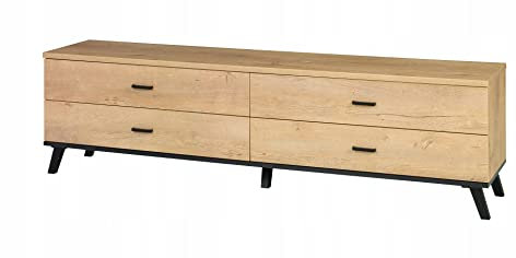Generisch Large Rtv Tisch John 6 / Eiche Lefkas + Schwarz