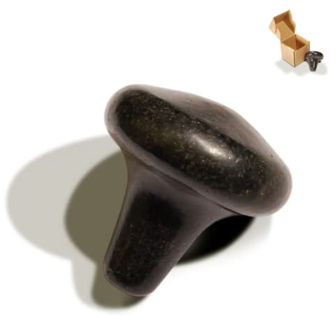 Mushroom Hot Massage Stone: Professional or Home Spa - 100% Natural Volcanic Basalt Rock for Relaxation + Pain Relief + Pressure Point Treatment + Face + Body Work