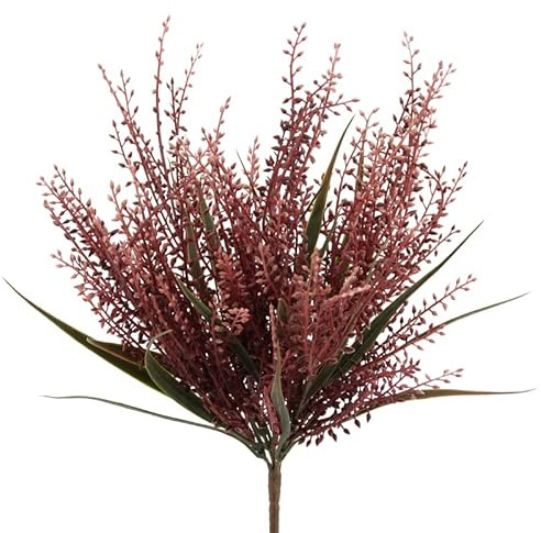 Floratexx Kunstblume, Erika, Erica, Erikabusch. Künstliches Heidekraut ca. 33 cm Burgund, Grün