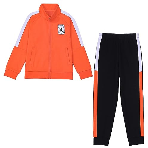 Tancefair Filles Garçon Survêtements - 2 pièces Unisexe Survêtement Ensemble Veste et Pantalon Tenue de jogging Haut Bas Ensemble de Top Bottoms Jogging Costume Âge 4-15 Ans