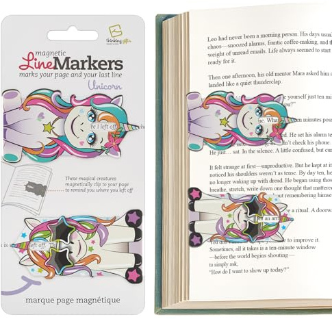 Linemarker Seitenmarker | Buchhalter | Magnetische Lesezeichen 2er Set | Magnet Seitenhalter Clip zum Lesen | Lesezeichen | Geschenkidee für Leser, Buchliebhaber