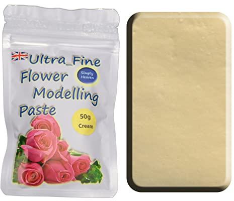 SimplyHeaven 50g Sugar Florist, Gum Paste - Sugarcraft Florest Flower Modelling (Cream)