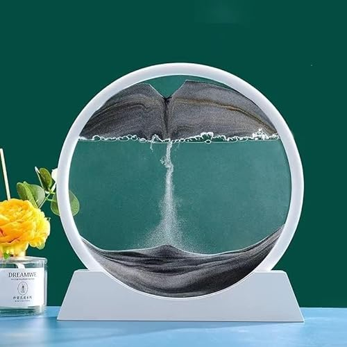 Beweglicher Sand-Kunst-Desktop-Ornament, Treibsand-Gemälde-Ornament, 30,5 cm, 3D-beweglicher Sand-Kunst, Sanduhr-Gemälde, rund, Treibsand-Gemälde, Bild, Desktop-Kunst, Spielzeug, Wohnzimmer, Dekor, kr