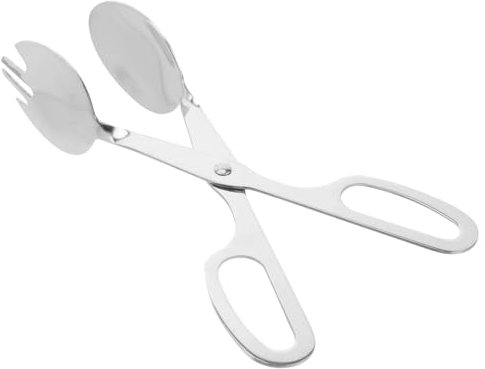 ABOOFAN Pince à Salade Acier Inoxydable Argenté Style Ciseaux Ustensile De Service pour Salades Viandes Et Fromages