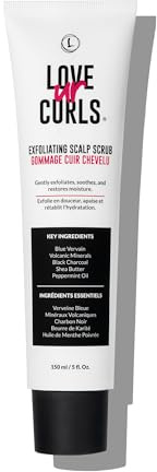 Love Ur Curls Exfoliating Scalp Scrub, Moisturizing, Gentle Build Up Removal for Curly Hair - with Peppermint Oil, for Alll Curl Types, 150mL