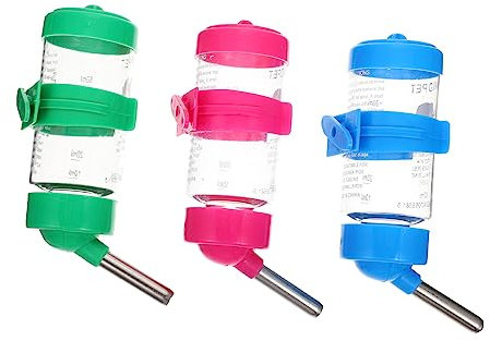 MERRYHAPY 3stücke Wasserflasche Für Kleintiere Hängende Trinkflasche Für Hamster Chinchilla Meerschweinchen Automatischer Wasserspender Zufällige Farben Auslaufsicher Und Praktisch