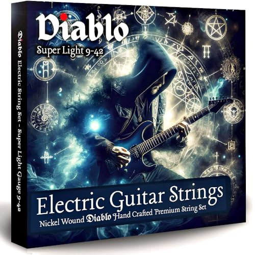 Diablo Electric Guitar Strings Set, 9-42 Super Light Gauge, Nickel Wound Pack