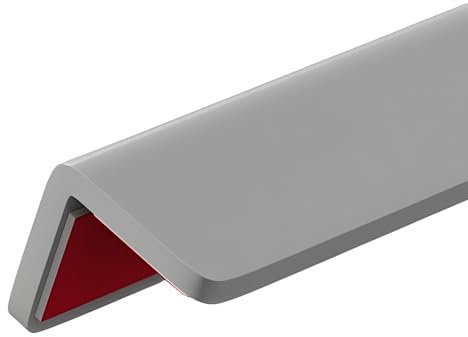 Raouoae Moulures PVC pour Carrelage Plan De Travail Cadre De Porte Protection d'angle Plastique, Bordure Murale, 3pcs 100/120/150cm, pour Panneaux Muraux Et Encadrements(Gray,150cm)